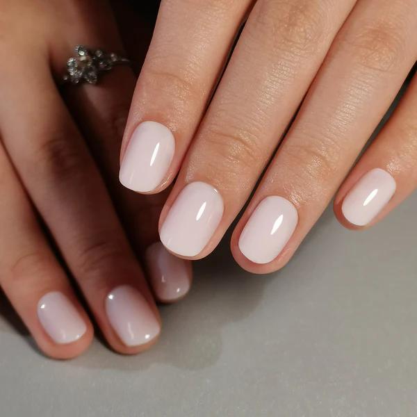 Milky White Press On Nails