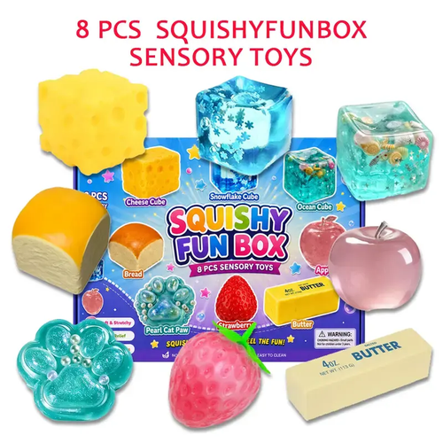 8 PCS Squishy Fun Box Sensory Toys