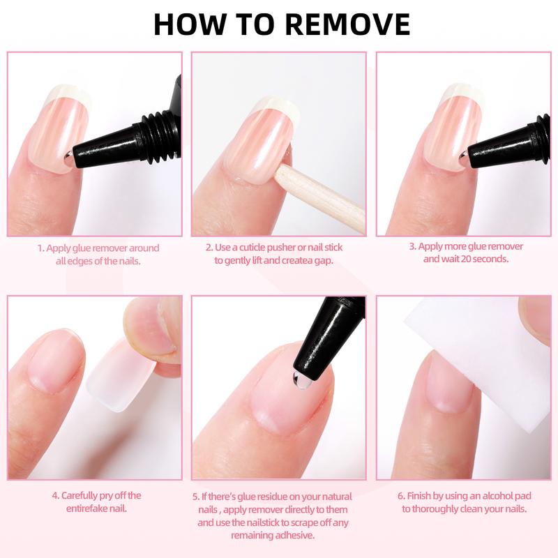 Milky White Press On Nails