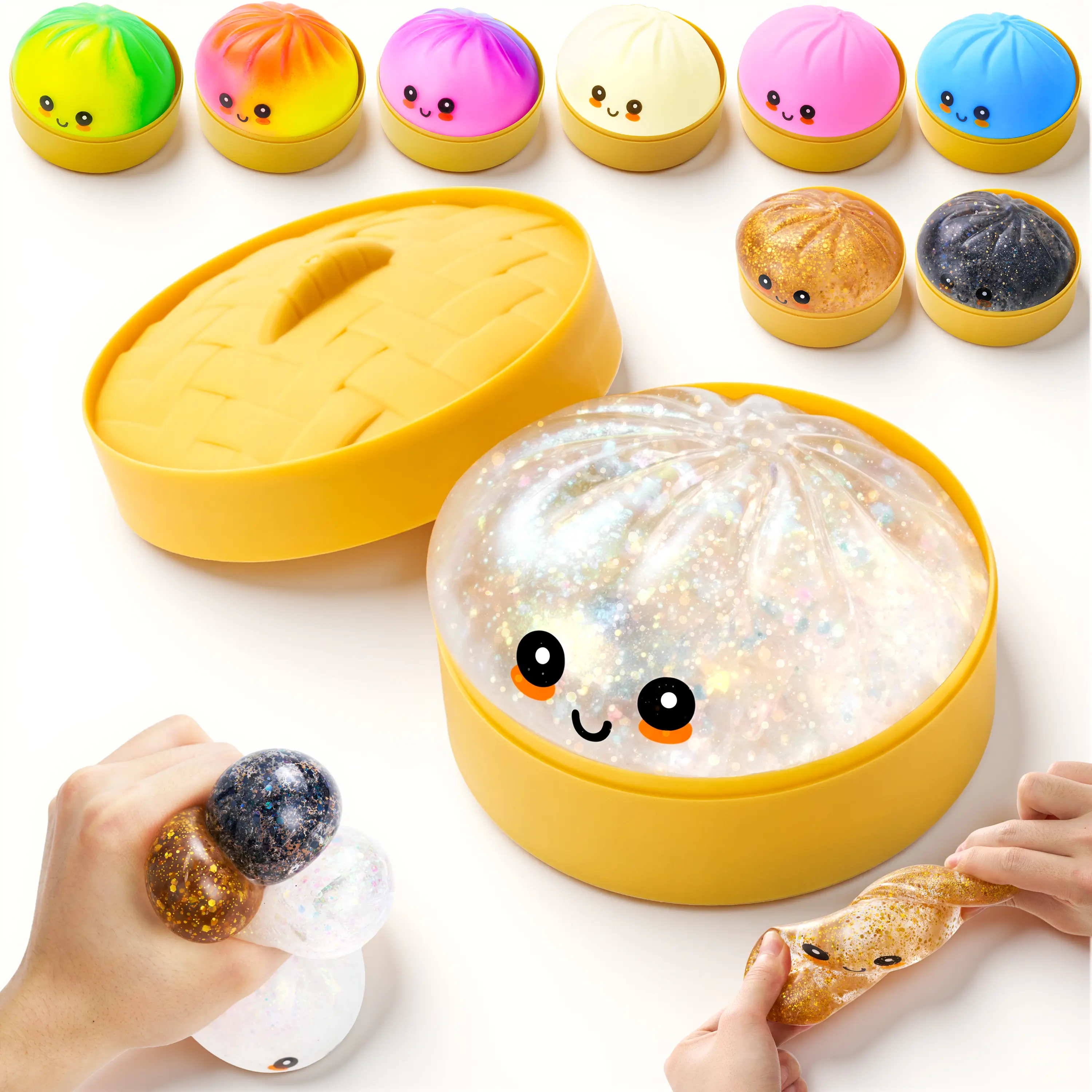 Bao Bun Glitter Squishy Sensory Toy