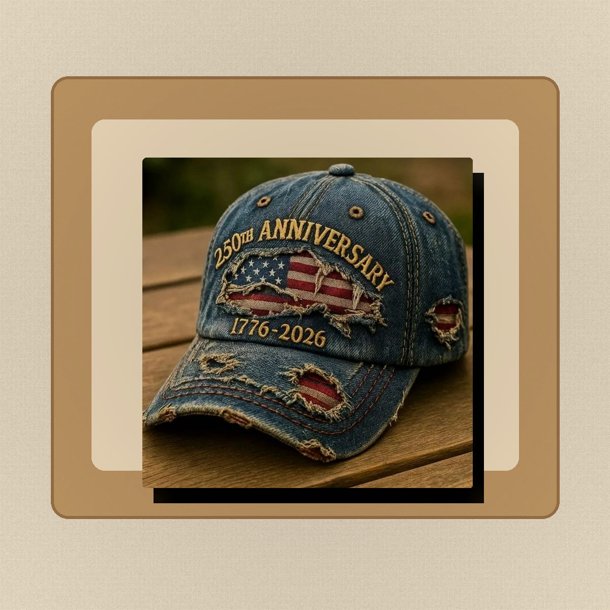 Gift-ready promotional image for anniversary cap