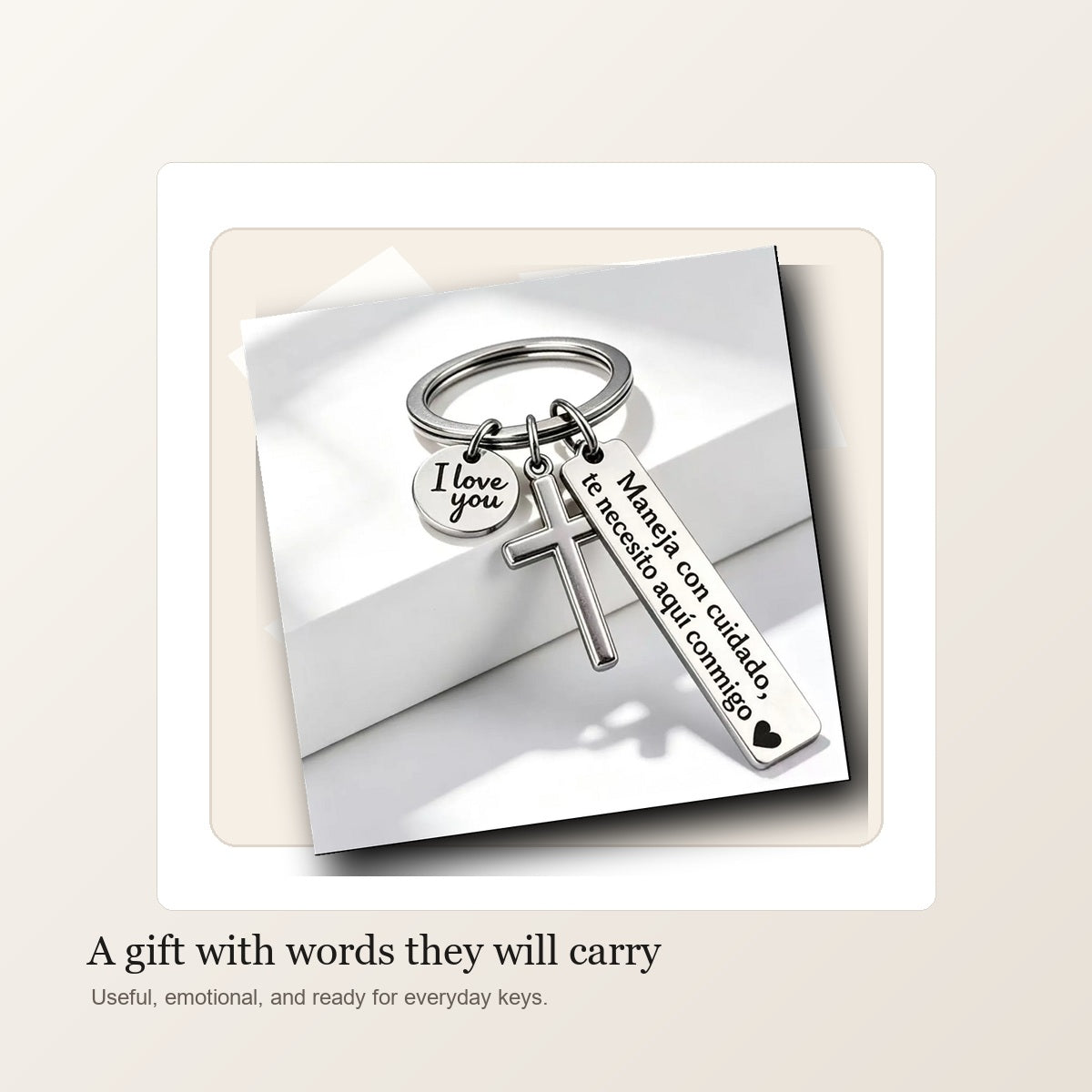 Gift box image for Spanish cross keychain