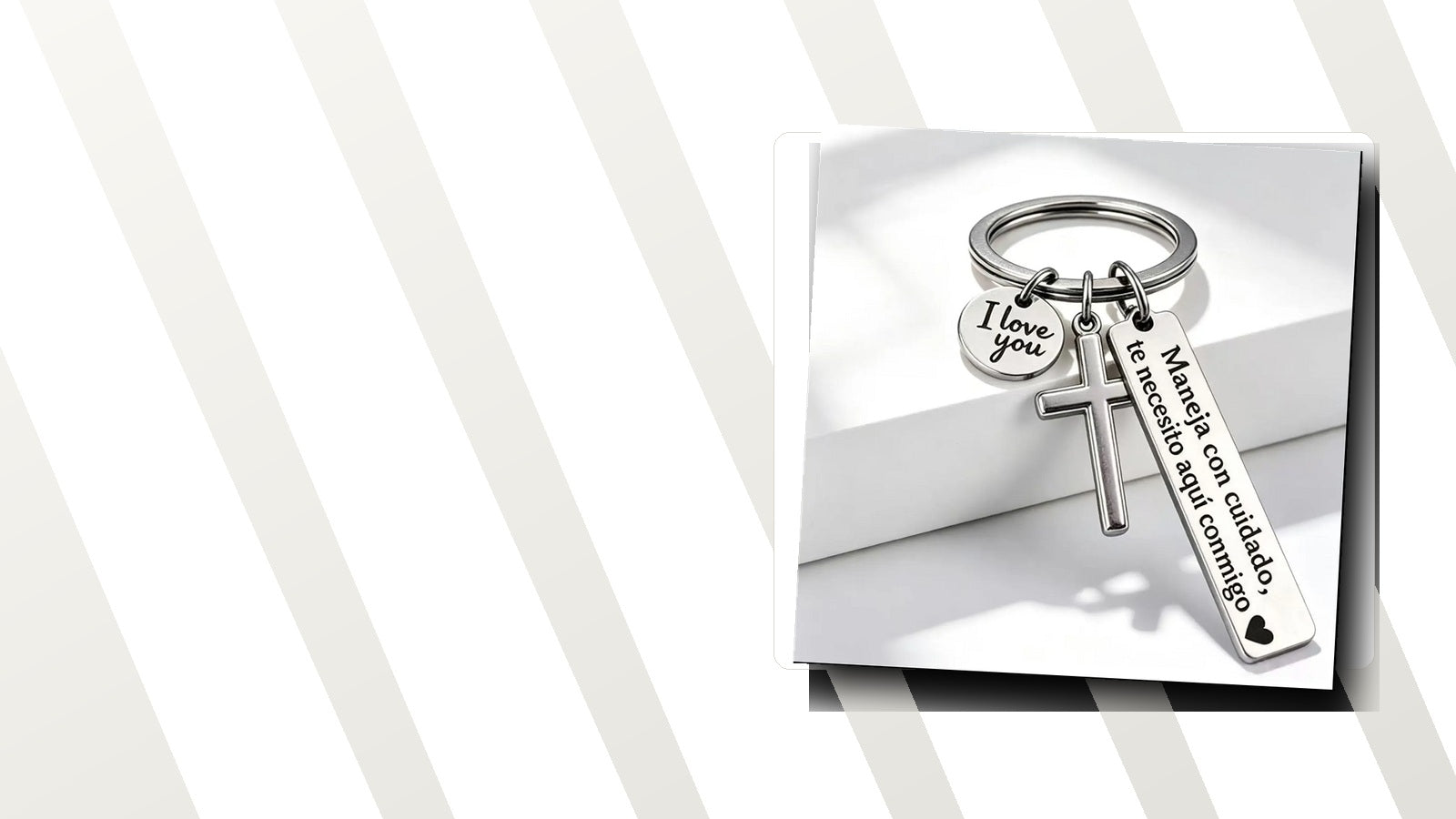 Premium Spanish cross keychain hero image